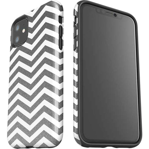 Silver Chevron iPhone 11 Impact Case