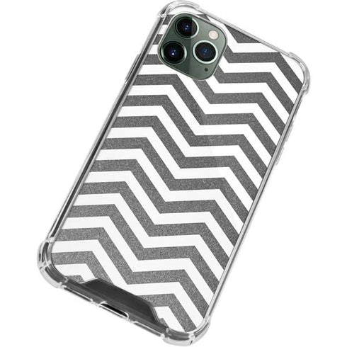 Silver Chevron iPhone 11 Pro Max Clear Case
