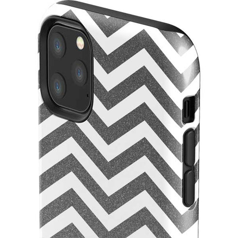 Silver Chevron iPhone 11 Pro Max Impact Case