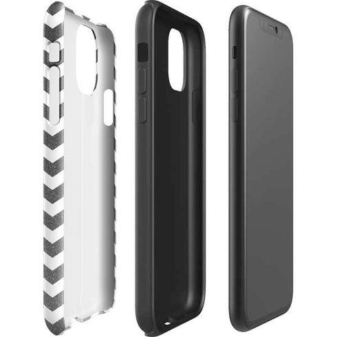 Silver Chevron iPhone 11 Pro Max Impact Case