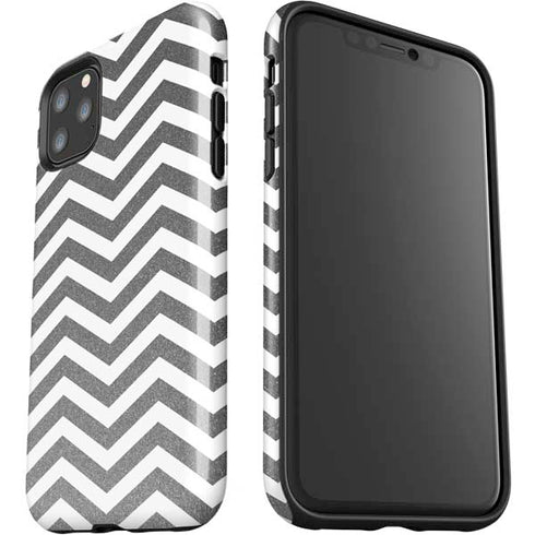Silver Chevron iPhone 11 Pro Max Impact Case