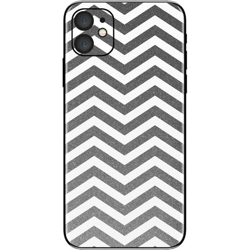 Silver Chevron iPhone 11 Skin