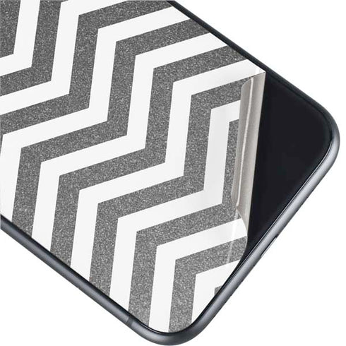 Silver Chevron iPhone 11 Skin