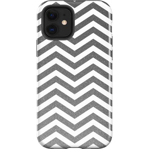 Silver Chevron iPhone 12 Impact Case