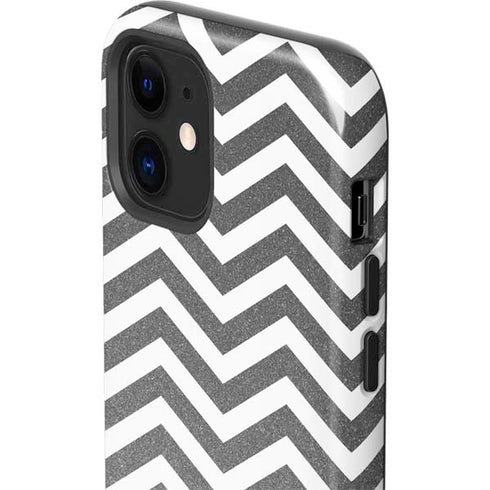 Silver Chevron iPhone 12 Impact Case