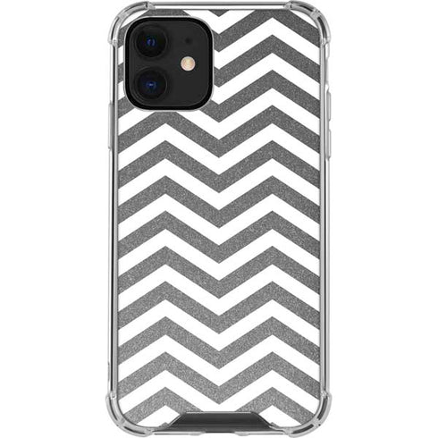 Silver Chevron iPhone 12 Mini Clear Case