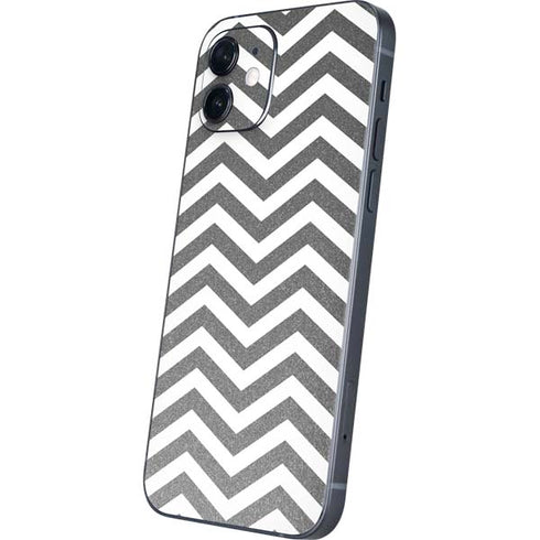 Silver Chevron iPhone 12 Mini Skin