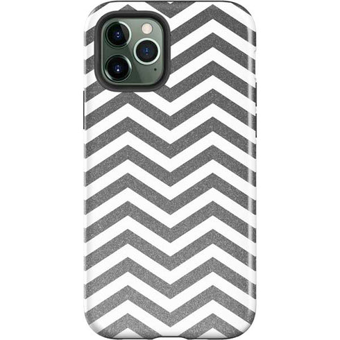 Silver Chevron iPhone 12 Pro Impact Case