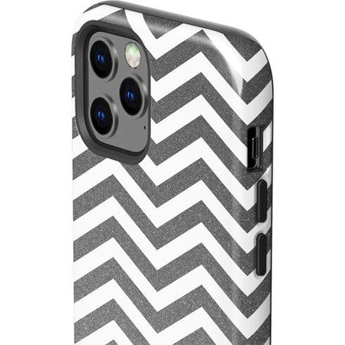 Silver Chevron iPhone 12 Pro Impact Case