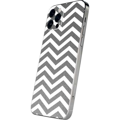 Silver Chevron iPhone 12 Pro Skin
