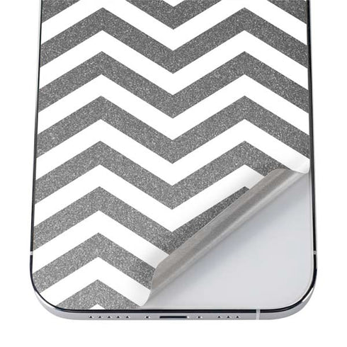 Silver Chevron iPhone 12 Pro Skin