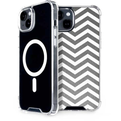 Silver Chevron iPhone 13 MagSafe Case