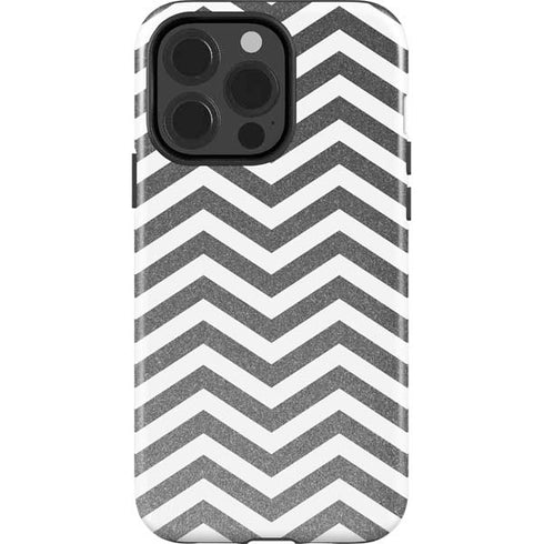 Silver Chevron iPhone 13 Pro Impact Case