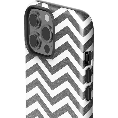 Silver Chevron iPhone 13 Pro Max Impact Case