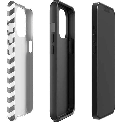Silver Chevron iPhone 13 Pro Max Impact Case