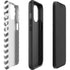Silver Chevron iPhone 14 Plus Impact Case