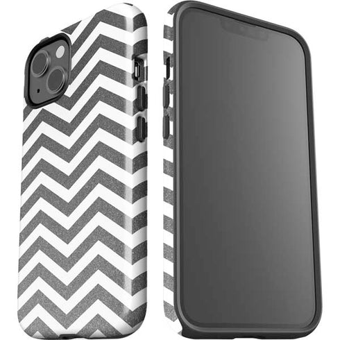 Silver Chevron iPhone 15 Impact Case