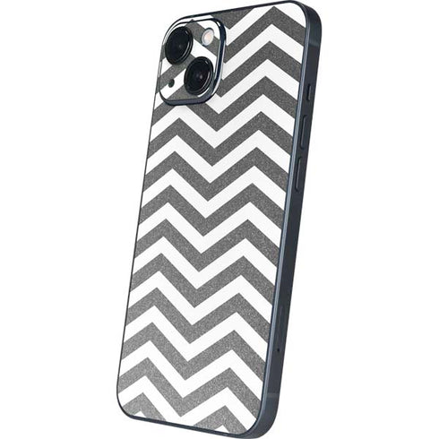 Silver Chevron iPhone 14 Plus Skin
