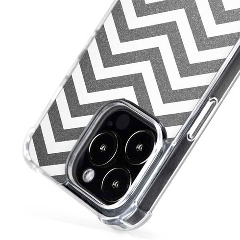 Silver Chevron iPhone 15 Pro Max MagSafe Case