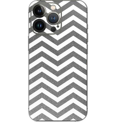 Silver Chevron iPhone 15 Pro Skin