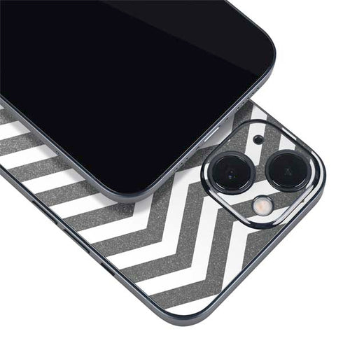 Silver Chevron iPhone 14 Skin