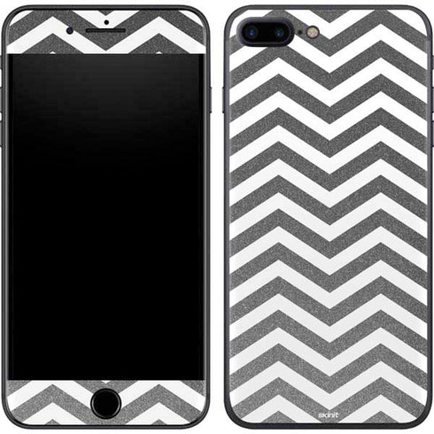 Silver Chevron iPhone 8 Plus Skin