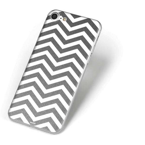 Silver Chevron iPhone 8 Skin