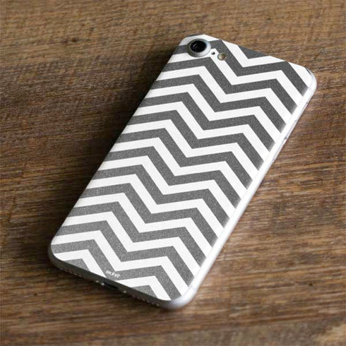 Silver Chevron iPhone 8 Skin