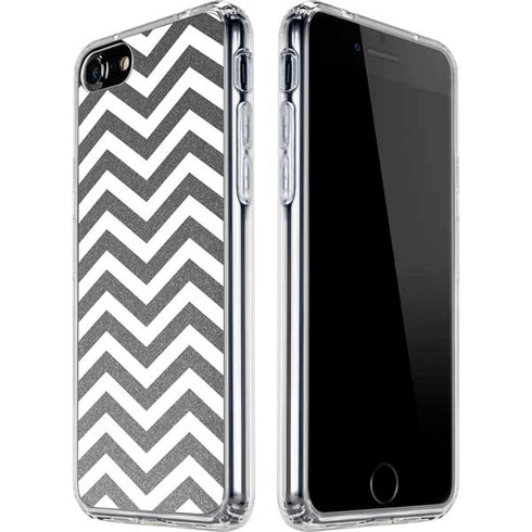Silver Chevron iPhone SE (2nd & 3rd Gen) Clear Case