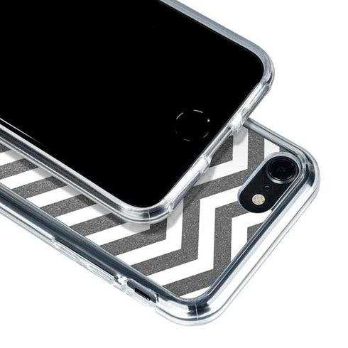Silver Chevron iPhone SE (2nd & 3rd Gen) Clear Case