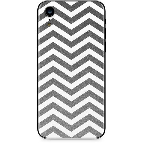 Silver Chevron iPhone XR Skin
