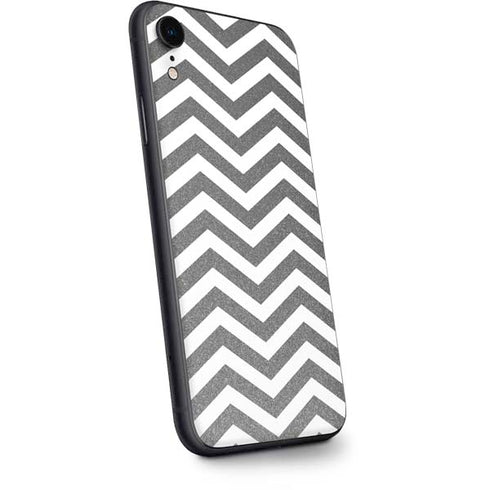 Silver Chevron iPhone XR Skin