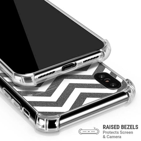 Silver Chevron iPhone XS Max Clear Case