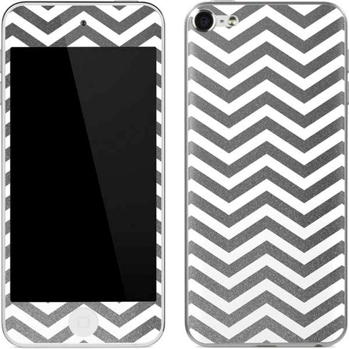 Silver Chevron Apple iPod Skin