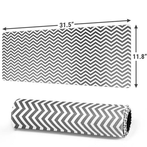 Silver Chevron Gaming Mouse Pad