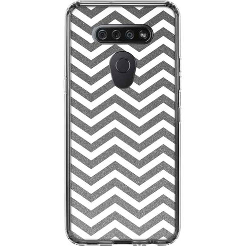 Silver Chevron LG K51/Q51 Clear Case