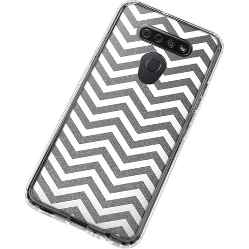 Silver Chevron LG K51/Q51 Clear Case