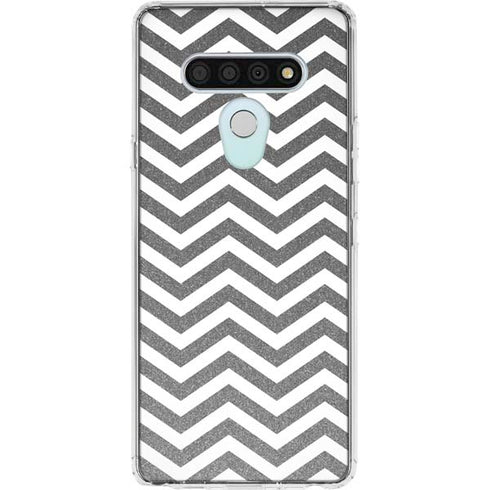 Silver Chevron LG Stylo 6 Clear Case