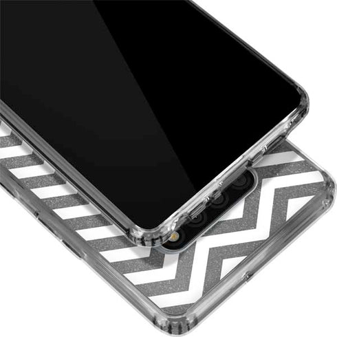 Silver Chevron LG Stylo 6 Clear Case