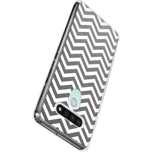 Silver Chevron LG Stylo 6 Clear Case