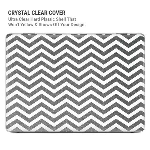 Silver Chevron MacBook Pro 16in (2021-25) Case plus Skin
