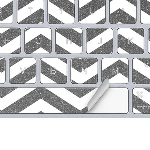 Silver Chevron Magic Keyboard Skin