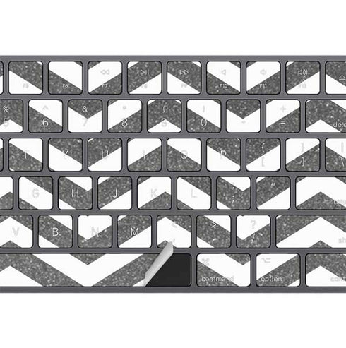 Silver Chevron Magic Keyboard with Numeric Keypad Skin