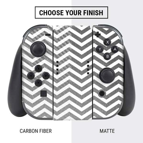 Silver Chevron Nintendo Switch Bundle Skin