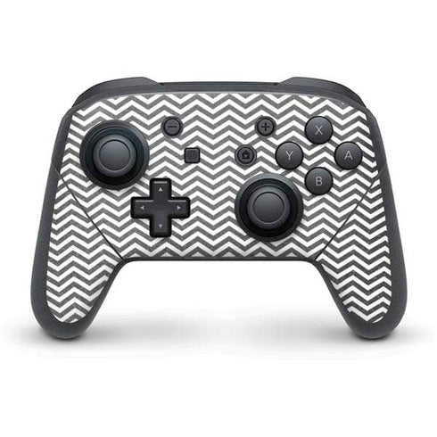 Silver Chevron Nintendo Switch Pro Controller Skin