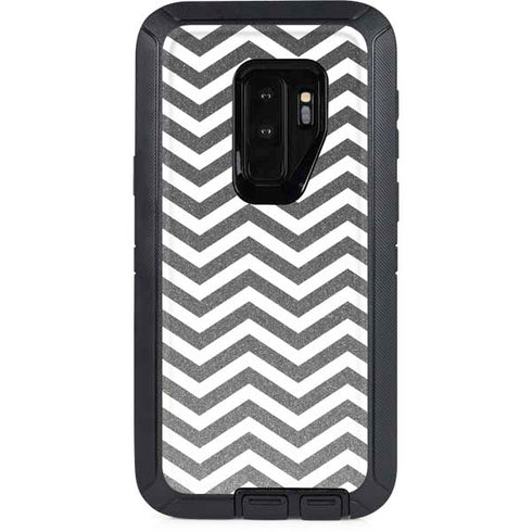 Silver Chevron Otterbox Defender Galaxy Skin