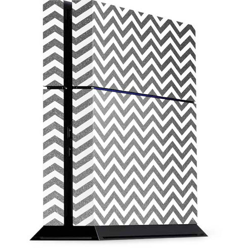 Silver Chevron PS4 Console Skin