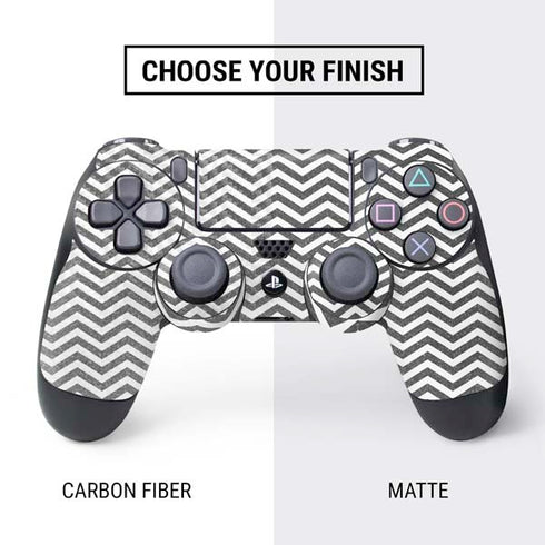 Silver Chevron PS4 Controller Skin