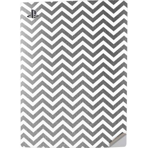Silver Chevron PS5 Digital Edition Console Skin