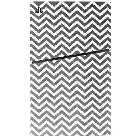 Silver Chevron PS5 Slim Digital Edition Console Skin